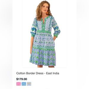 New never worn Gretchen Scott Cotton Border Dress-East India size medium.